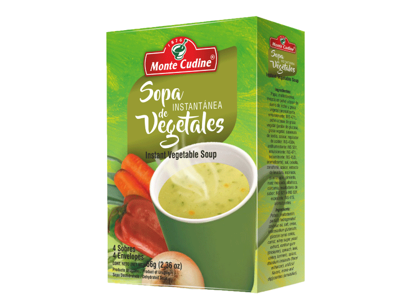 Sopa Instantánea de Vegetales Monte Cudine – American Supply Group